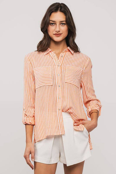 Striped Button Down #UD1035