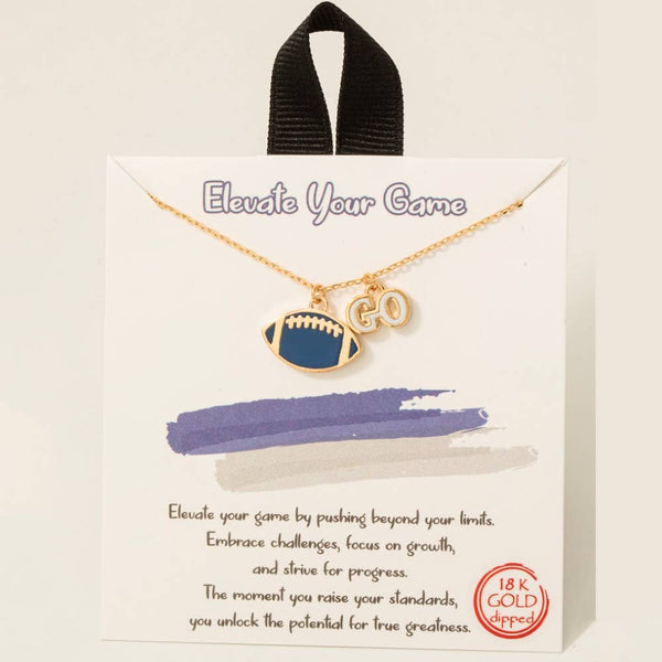 Go Football Pendant Necklace #BJN01738