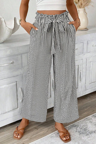 Striped Tie Knot Pants #LC7713