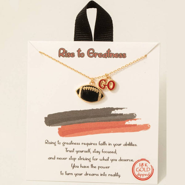 Go Football Pendant Necklace #BJN01738