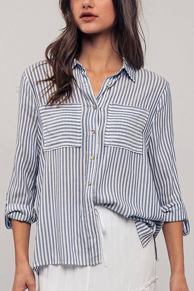 Striped Button Down #UD1035