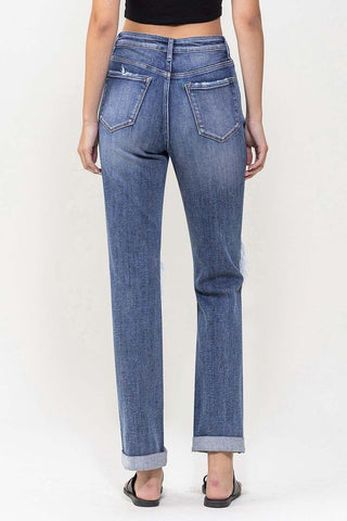 Cuffed Vintage Boyfriend Jeans #LV1000