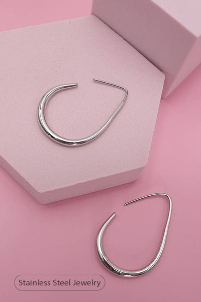18K STAINLESS STEEL WATERPROOF TARNISH FREE HOOPS | #J01
