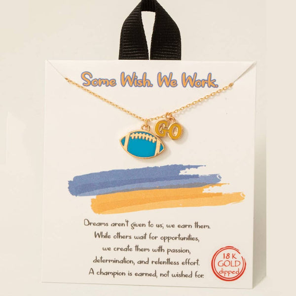 Go Football Pendant Necklace #BJN01738