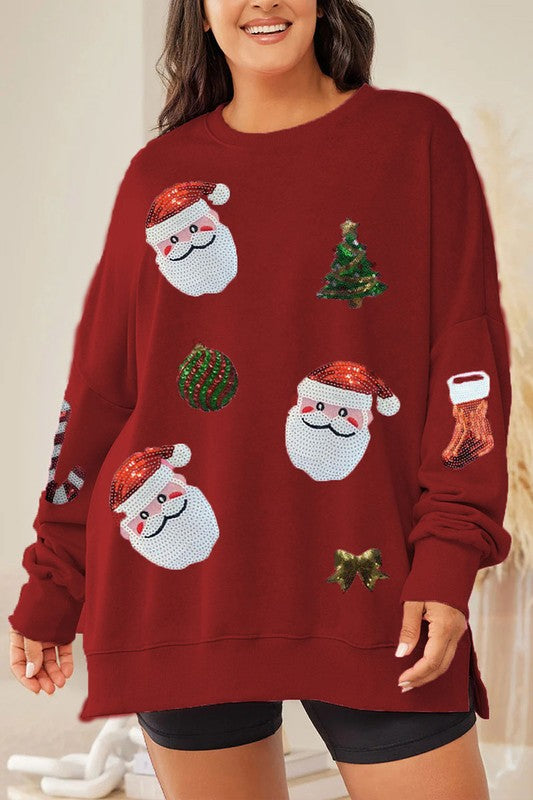 Sequins Holiday Sweatshirt #YM004