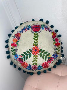 Cozy double sided peace sign pillow #NL106