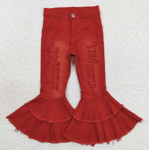 Kids red bell bottoms #K131