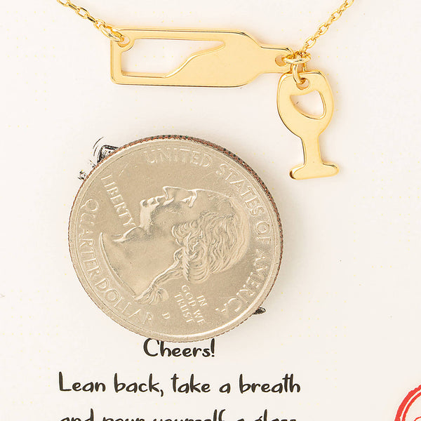 Wine Bottle Charm # BJ516