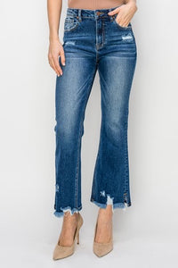 Risen High Rise Ankle Flare Jeans #S346