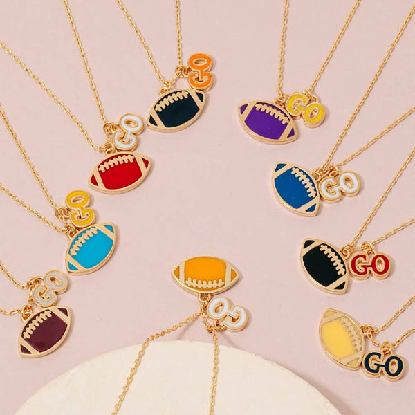 Go Football Pendant Necklace #BJN01738