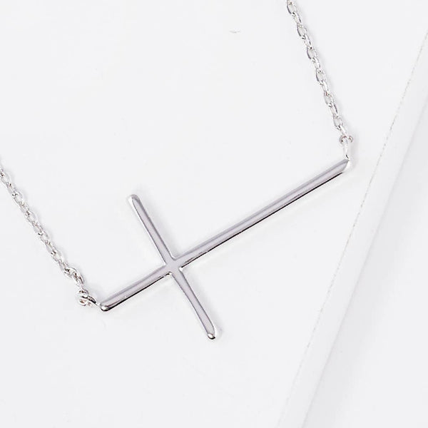 Side Cross Necklace #PN2132