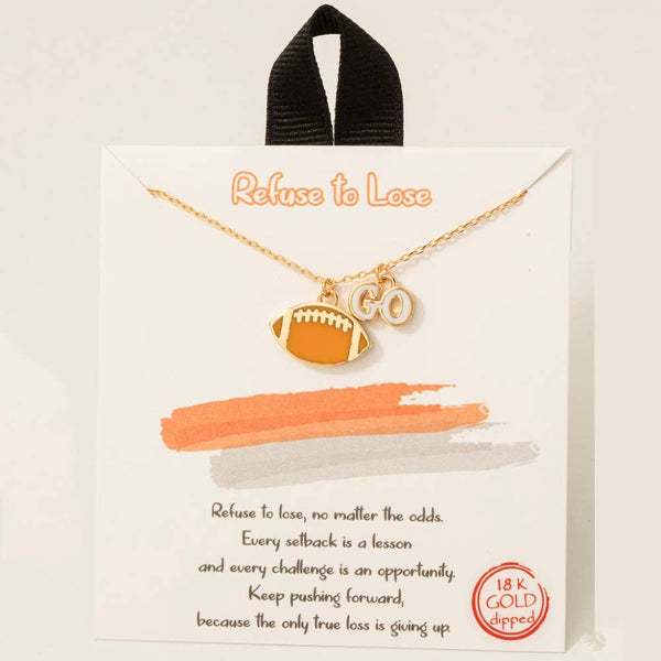 Go Football Pendant Necklace #BJN01738