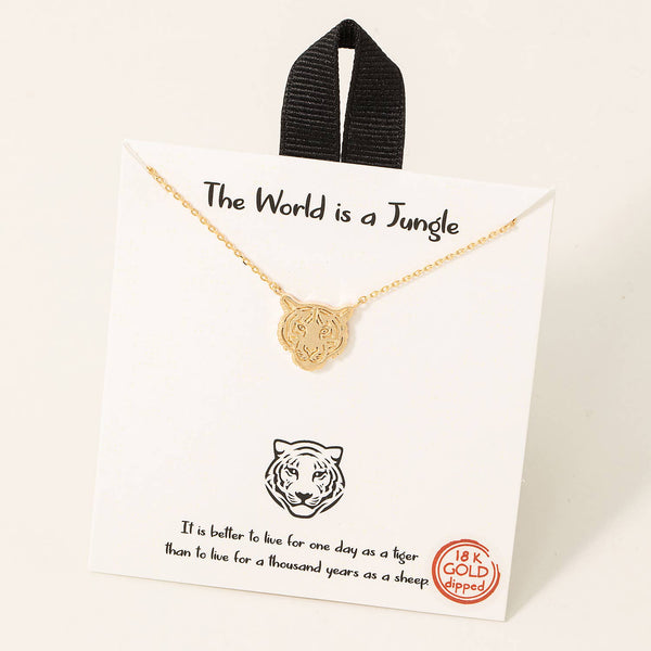 Tiger Head Necklace #BJ1238