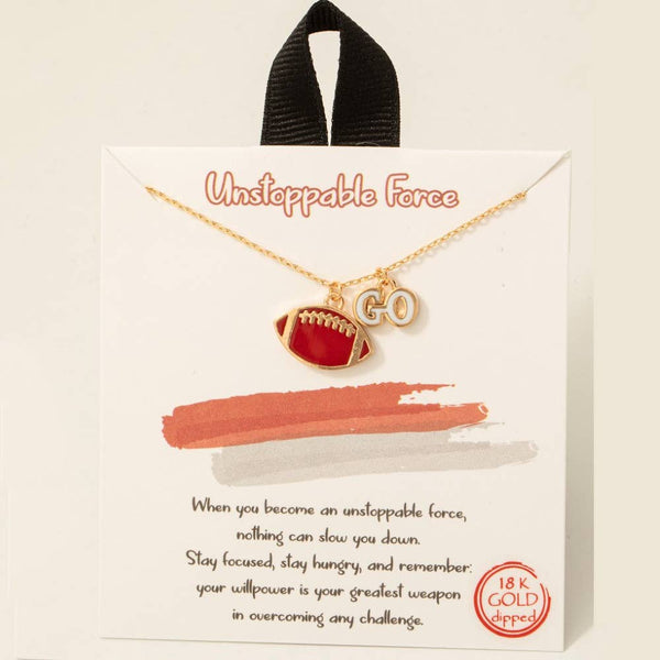 Go Football Pendant Necklace #BJN01738