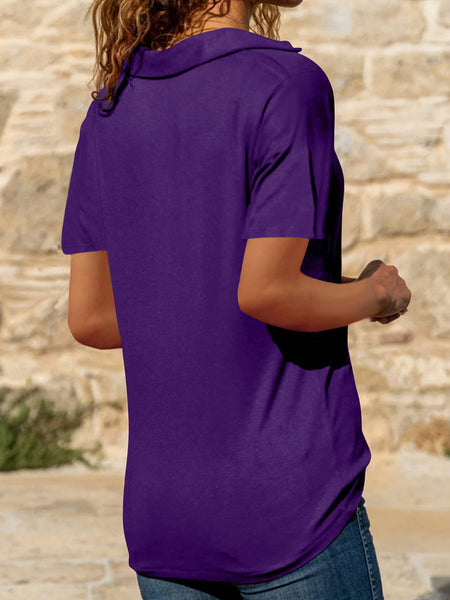 Collared V-neck #ZK2815
