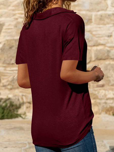 Collared V-neck #ZK2815