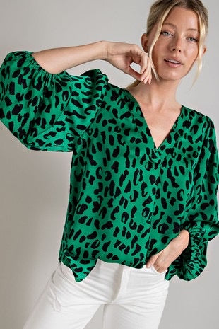 Animal Print Blouse #S279