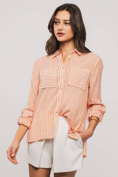 Striped Button Down #UD1035