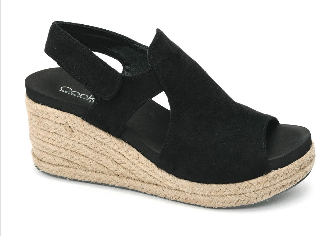 Pose Black Faux Suede
