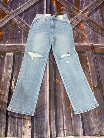HW  Rigid Magic Destroy 90's Straight Jeans #JB8884R