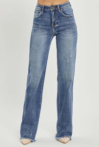 Risen High Rise Long Straight Jeans #S304