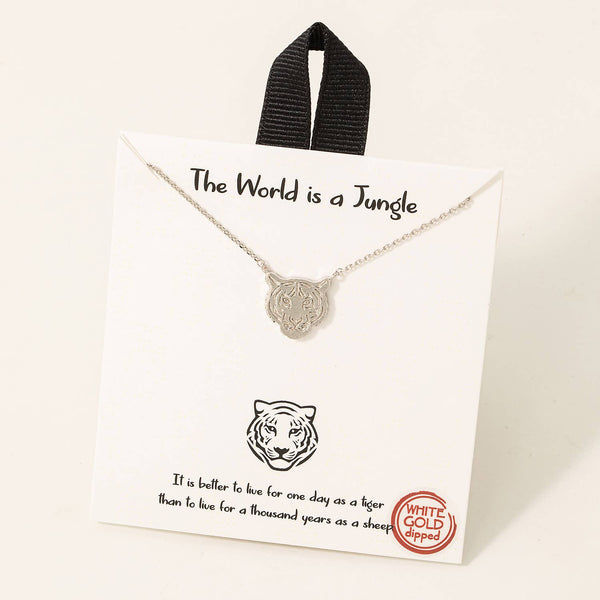 Tiger Head Necklace #BJ1238