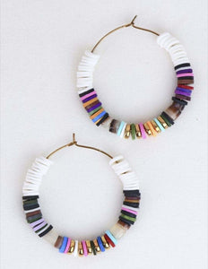 Multicolored Disc Earrings #S378