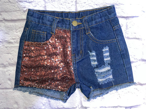 Kids Split Glitter Shorts #K138