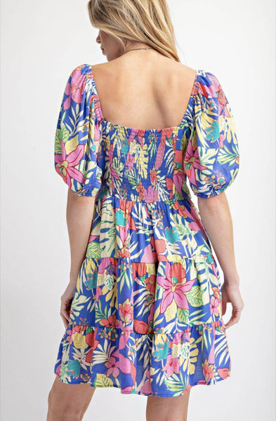 Tropical Peace Blossom Dress #EL112