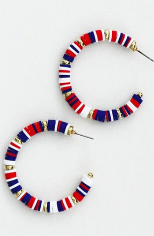 Americana Patriotic Earrings #S376