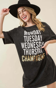 Days of the Week Champagne Dress #S328