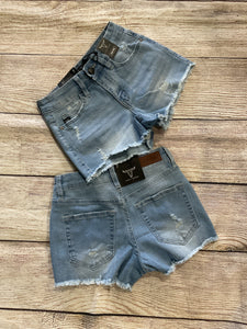 Kids Light Wash Jean Shorts #K128