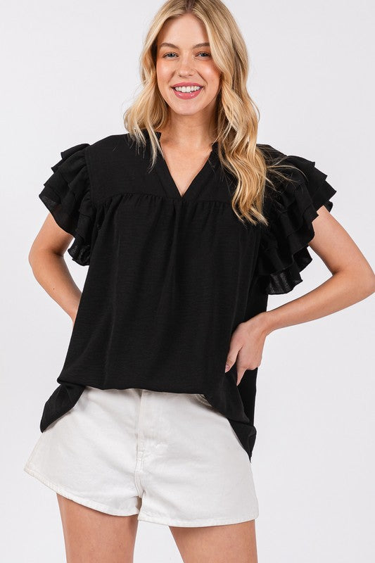 Ruffle Sleeve Blouse #SS01