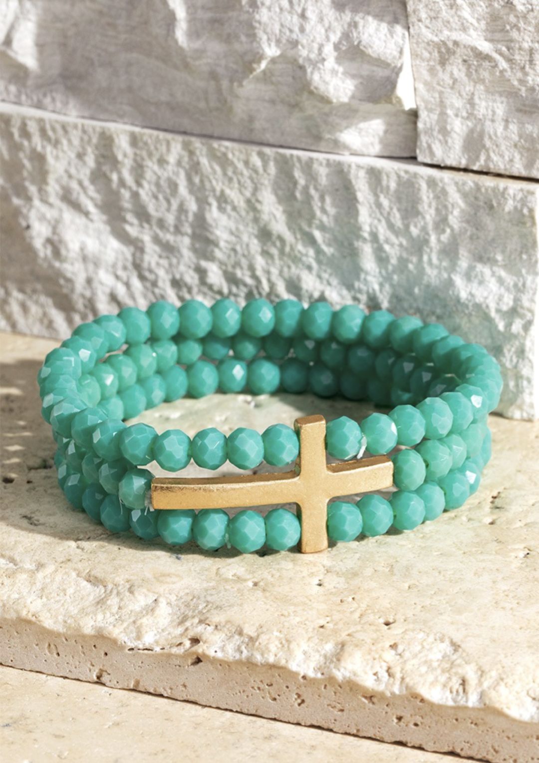 Layered cross bracelet #JW122