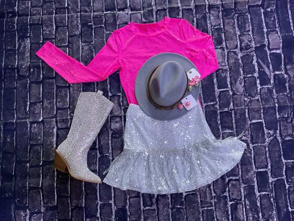 Mesh Rhinestone Bodysuit #S245