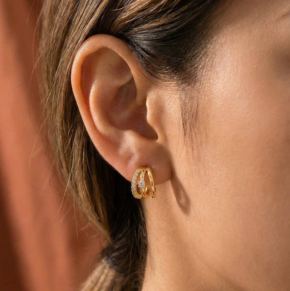Hoop Huggie Earrings #KE6642