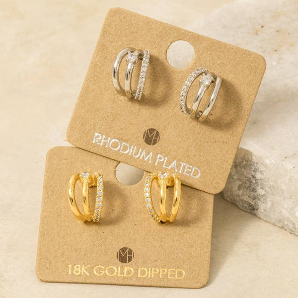Hoop Huggie Earrings #KE6642