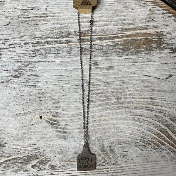 Metal Cow Tag Necklace #CH03