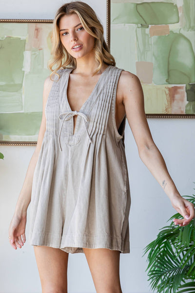 Denim Romper #VD71971
