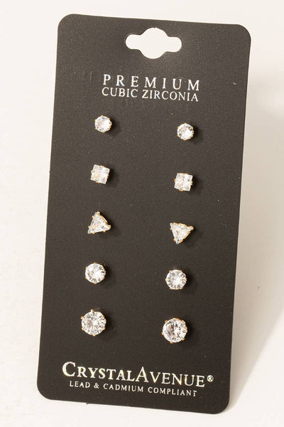 5 Pair Stud Set #KE2557