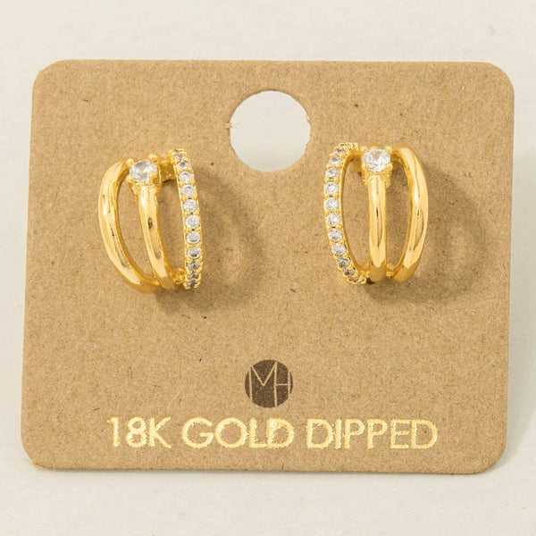 Hoop Huggie Earrings #KE6642