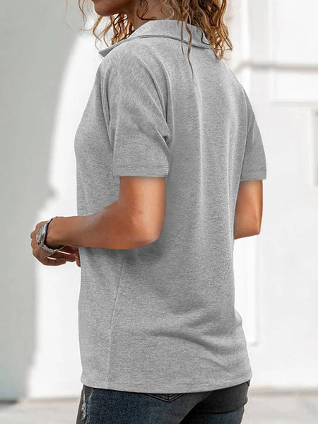 Collared V-neck #ZK2815