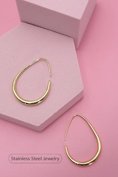 18K STAINLESS STEEL WATERPROOF TARNISH FREE HOOPS | #J01
