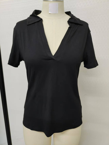 Collared V-neck #ZK2815