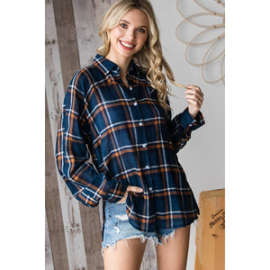 Boyfreind Plaid Shirt #VJ511