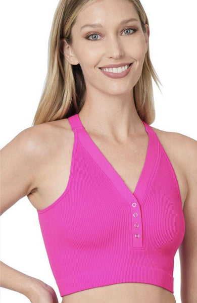 Ribbed Cropped Tank Top #S198