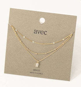 Dainty layered necklace #JW120