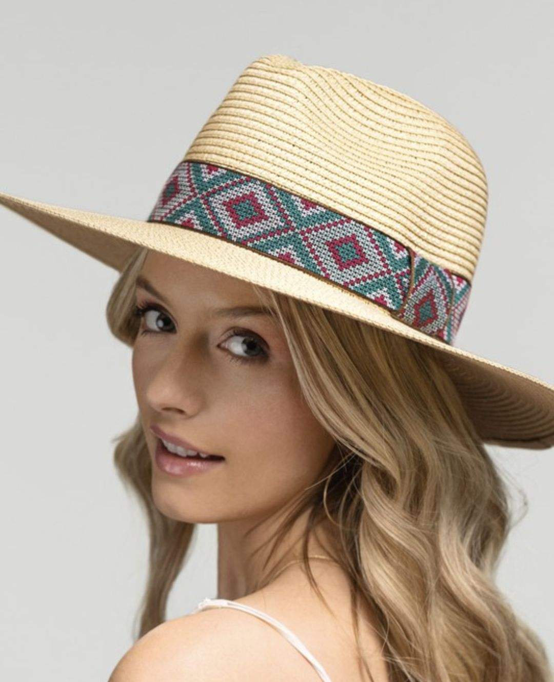 Summer Hat with Colorful Band #H106