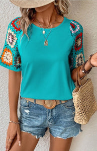 Western Turquoise Shirt #CO303