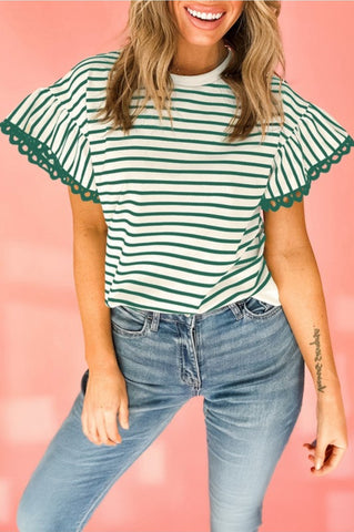 Green stripped T-shirt #GS83